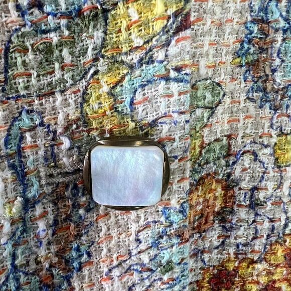 Marina Rinaldi Woven Tweeded Floral Blazer Jacket  Sz IT 25, US 16 Large - Picture 4 of 15